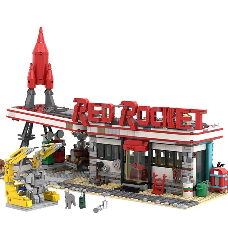 MOC Red Rocket Modular Gas Station from Fallout MOC Red Rocket Modular Gas Station from Fallout